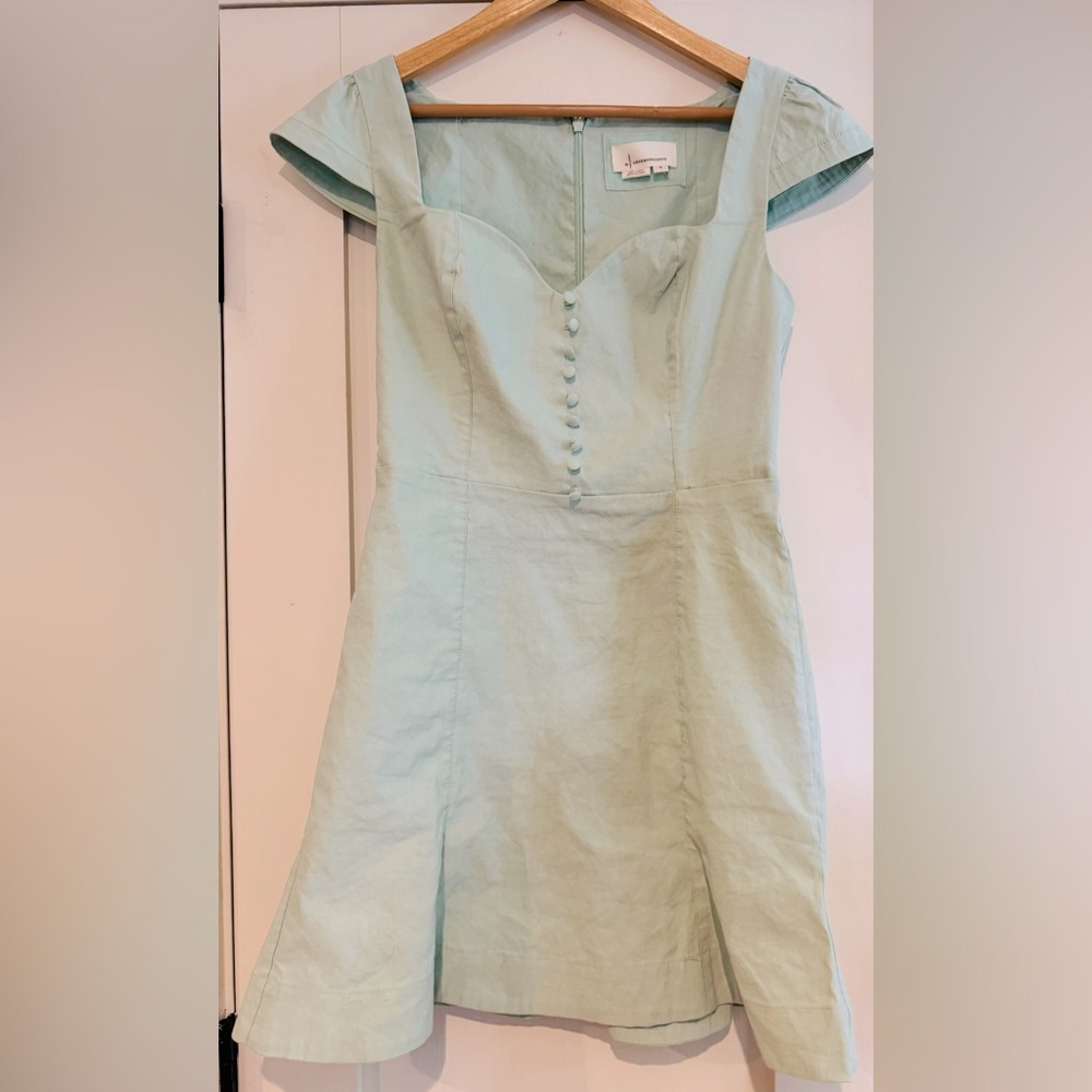 Anthropologie Light Green Textured Dress